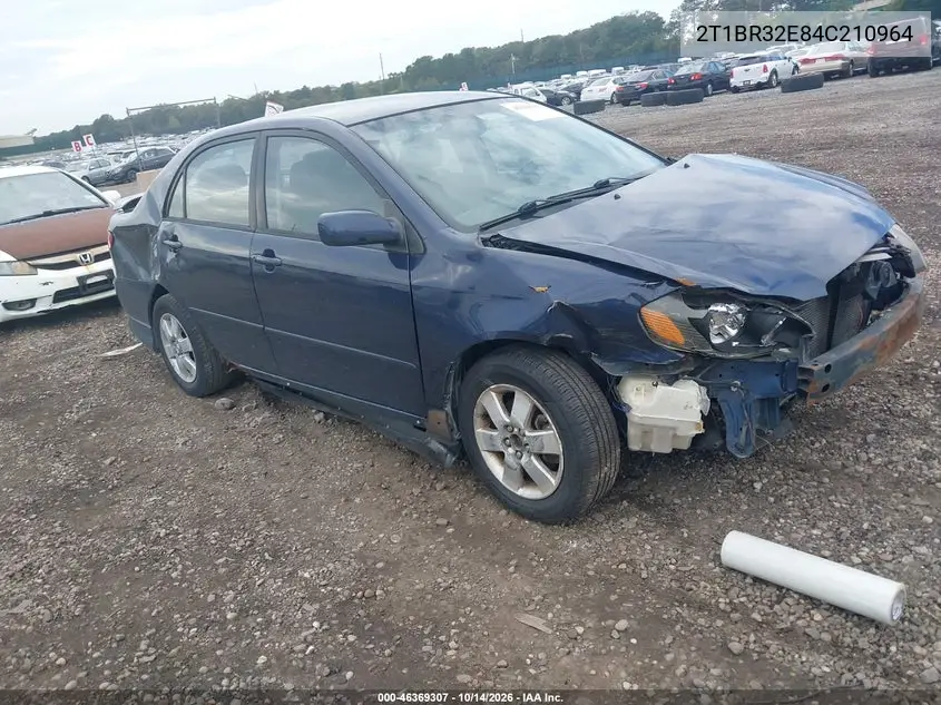 2T1BR32E84C210964 Toyota Corolla 2004 — повреждение Передняя часть, фото до ремонта