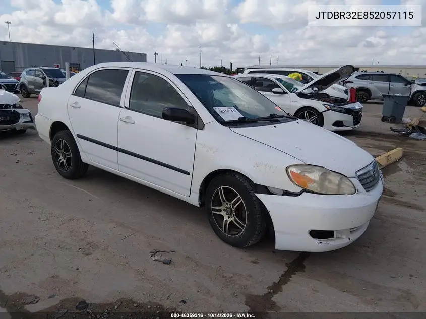 JTDBR32E852057115 — 2005 Toyota Corolla, фото 2 с аукциона IAAI, Передняя часть