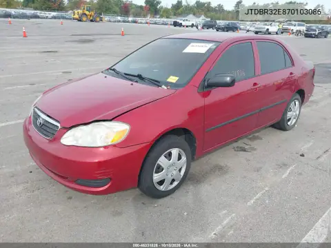 2007 Toyota Corolla Ce VIN JTDBR32E870103086 фото 2