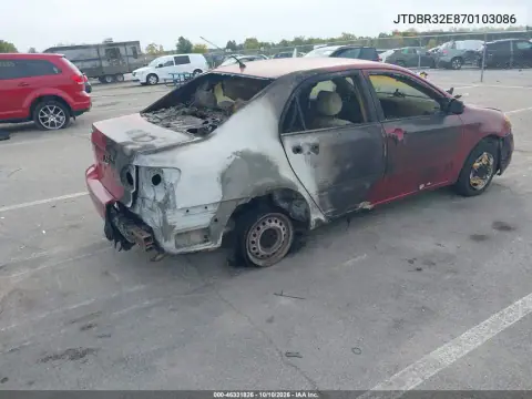 2007 Toyota Corolla Ce VIN JTDBR32E870103086 фото 4