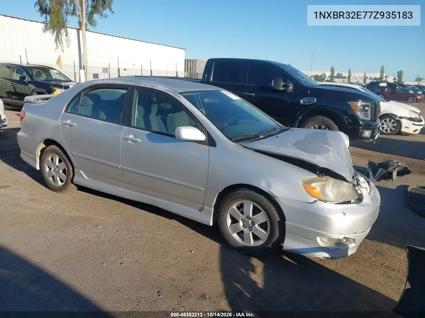 1NXBR32E77Z935183 Toyota Corolla 2007 — повреждение Передняя часть, фото до ремонта
