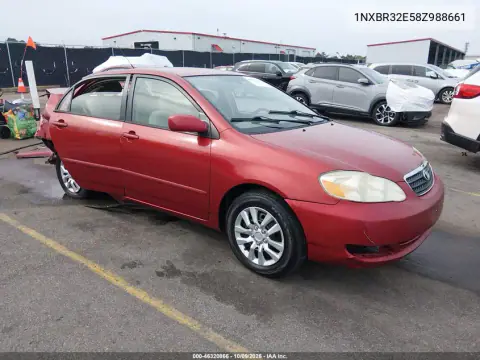 1NXBR32E58Z988661 — 2008 Toyota Corolla, Сзади, фото до ремонта