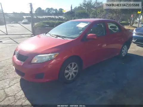 2010 Toyota Corolla Le VIN 1NXBU4EE0AZ205588 фото 3