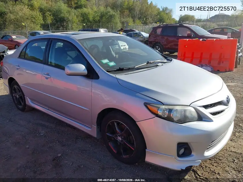 2011 Toyota Corolla S VIN 2T1BU4EE2BC725570 фото 2