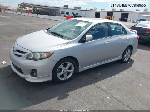 2012 Toyota Corolla S VIN 2T1BU4EE7CC858665 фото 3