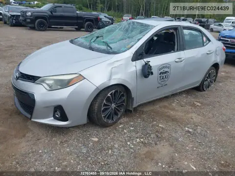 2014 Toyota Corolla L/Le/Le Pls/Prm/S/S Pls VIN 2T1BURHE9EC024439 фото 2