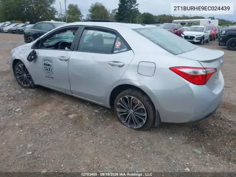 2014 Toyota Corolla L/Le/Le Pls/Prm/S/S Pls VIN 2T1BURHE9EC024439 фото 3