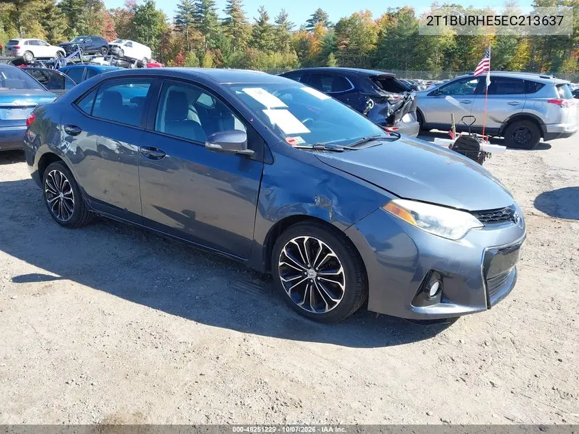 2014 Toyota Corolla S Plus VIN 2T1BURHE5EC213637 фото 2