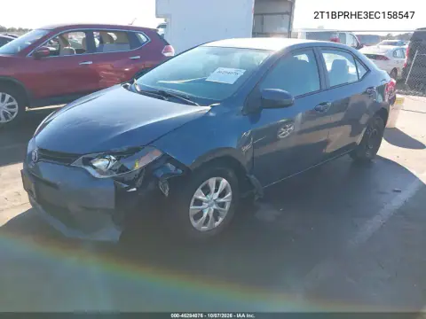 2014 Toyota Corolla Le Eco VIN 2T1BPRHE3EC158547 фото 3