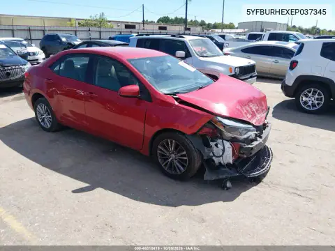 2014 Toyota Corolla Le Plus VIN 5YFBURHEXEP037345 фото 2