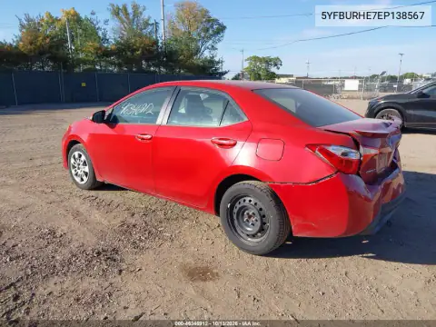 5YFBURHE7EP138567 — 2014 Toyota Corolla, фото 4 с аукциона IAAI, Задняя часть