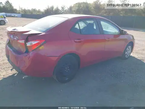 5YFBURHE7EP138567 — 2014 Toyota Corolla, фото 5 с аукциона IAAI, Задняя часть