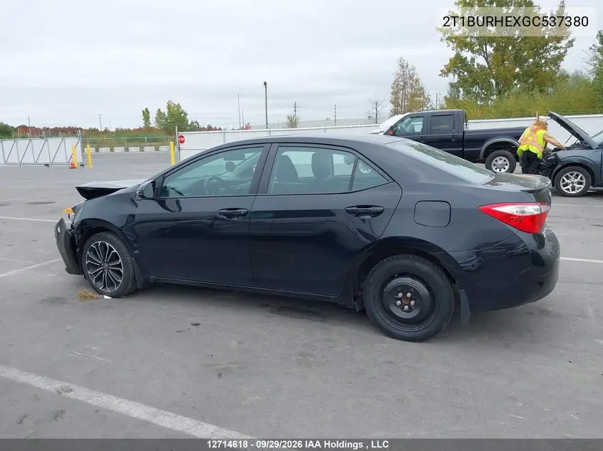 2016 Toyota Corolla S VIN 2T1BURHEXGC537380 фото 15