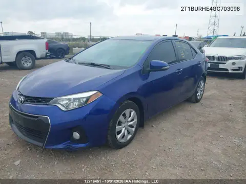 2016 Toyota Corolla S VIN 2T1BURHE4GC703098 фото 3