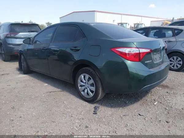 2016 TOYOTA COROLLA VIN 2T1BURHE7GC674180 фото 3