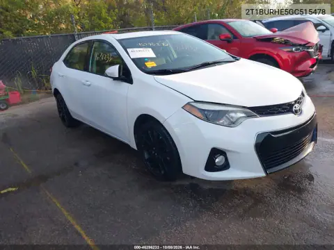 2016 Toyota Corolla S W/Special Edition Pkg VIN 2T1BURHE5GC515478 фото 2