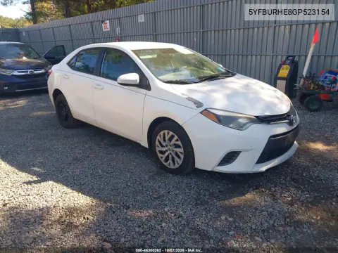 5YFBURHE8GP523154 — 2016 Toyota Corolla, Естественный износ, фото до ремонта