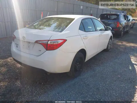 2016 Toyota Corolla Le VIN 5YFBURHE8GP523154 фото 5