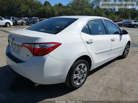 2016 Toyota Corolla S VIN 5YFBURHE6GP484905 фото 5