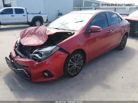2016 Toyota Corolla S Plus VIN 5YFBURHE3GP568857 фото 2