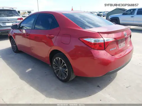 2016 Toyota Corolla S Plus VIN 5YFBURHE3GP568857 фото 3