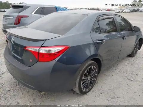 2016 Toyota Corolla S Plus VIN 2T1BURHE2GC553637 фото 4