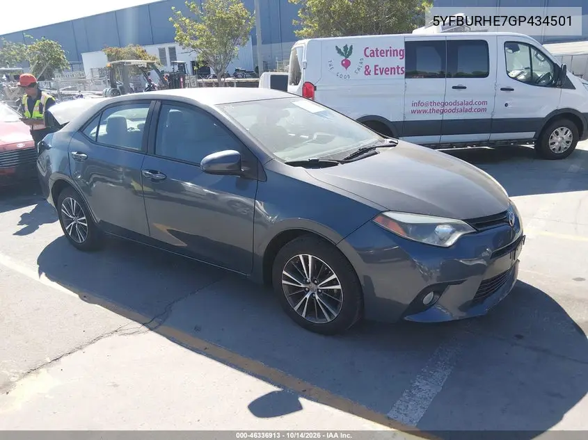 5YFBURHE7GP434501 — 2016 Toyota Corolla, фото 2 с аукциона IAAI, Задняя часть