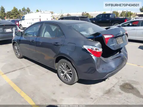 5YFBURHE7GP434501 — 2016 Toyota Corolla, фото 4 с аукциона IAAI, Задняя часть