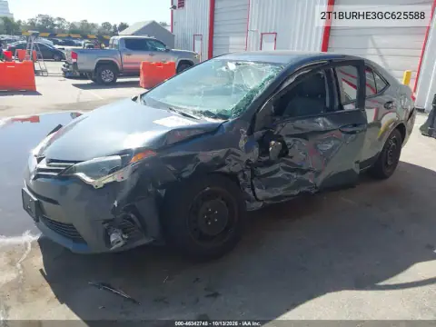 2016 Toyota Corolla Le VIN 2T1BURHE3GC625588 фото 2