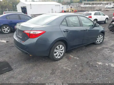 5YFBURHE3GP518413 — 2016 Toyota Corolla, фото 5 с аукциона IAAI, Передняя часть