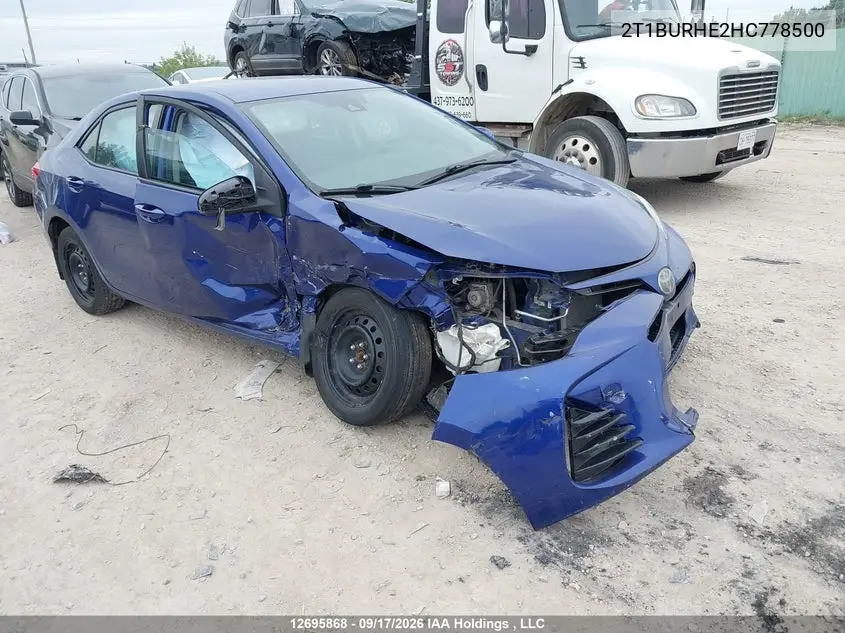 2017 Toyota Corolla VIN 2T1BURHE2HC778500 фото 2
