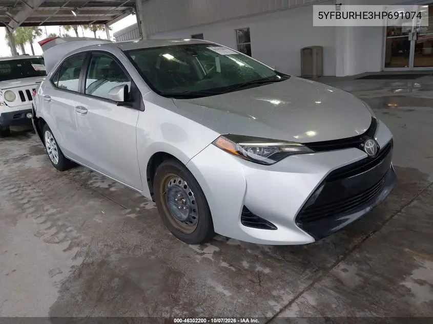 2017 Toyota Corolla Le VIN 5YFBURHE3HP691074 фото 2