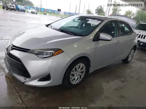 2017 Toyota Corolla Le VIN 5YFBURHE3HP691074 фото 3