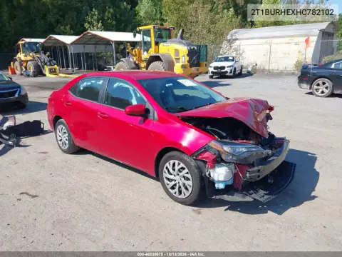 2T1BURHEXHC782102 — 2017 Toyota Corolla, Передняя часть, фото до ремонта