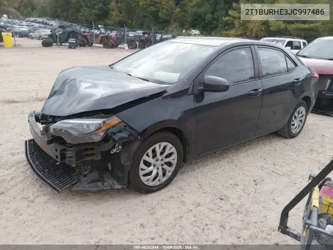 2018 Toyota Corolla Le VIN 2T1BURHE3JC997486 фото 2