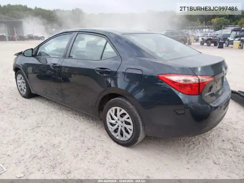 2018 Toyota Corolla Le VIN 2T1BURHE3JC997486 фото 3
