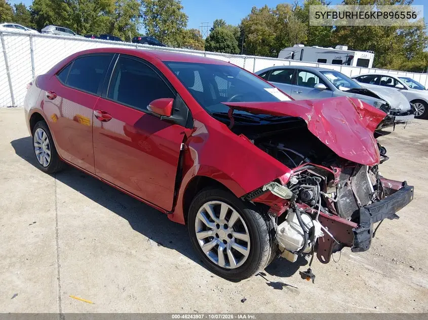 2019 Toyota Corolla Le VIN 5YFBURHE6KP896556 фото 1