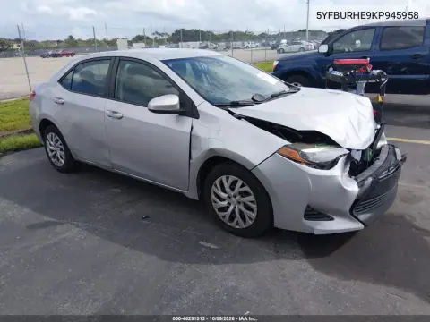 5YFBURHE9KP945958 — 2019 Toyota Corolla, Передняя часть, фото до ремонта
