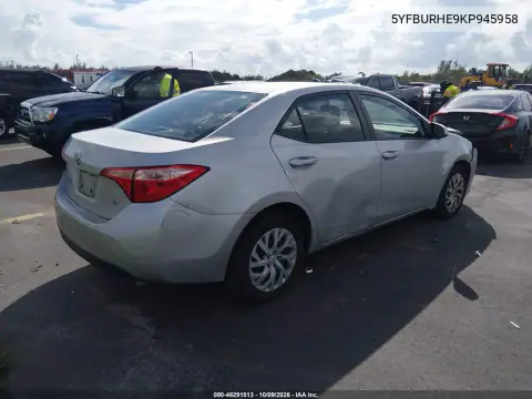 2019 Toyota Corolla Le VIN 5YFBURHE9KP945958 фото 5
