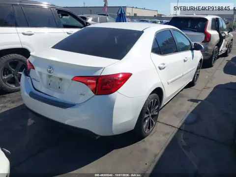 2019 Toyota Corolla Se VIN 5YFBURHE4KP918845 фото 4