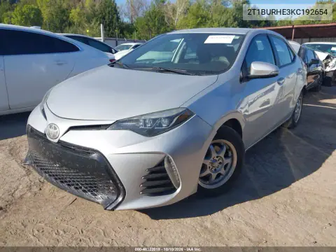 2019 Toyota Corolla Se VIN 2T1BURHE3KC192654 фото 3