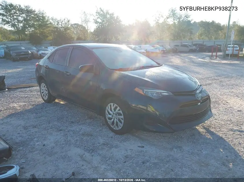 2019 Toyota Corolla Le VIN 5YFBURHE8KP938273 фото 2