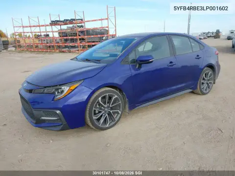 2020 Toyota Corolla Se/Xse VIN 5YFB4RBE3LP001602 фото 3