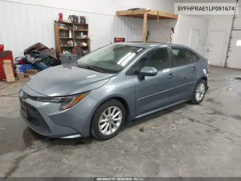2020 Toyota Corolla Le VIN 5YFHPRAE1LP091674 фото 3