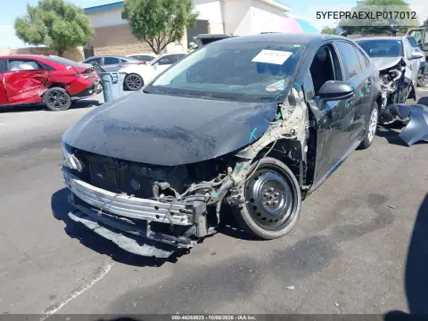 2020 Toyota Corolla Le VIN 5YFEPRAEXLP017012 фото 3