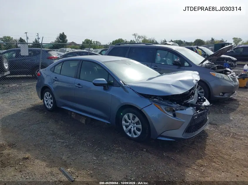 2020 Toyota Corolla Le VIN JTDEPRAE8LJ030314 фото 1