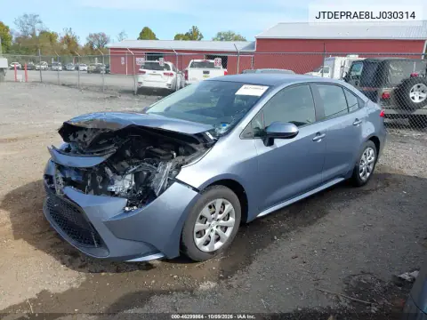 2020 Toyota Corolla Le VIN JTDEPRAE8LJ030314 фото 2