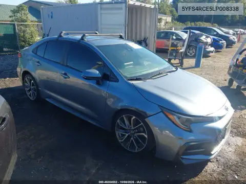 2020 Toyota Corolla Se VIN 5YFS4RCE5LP008338 фото 2