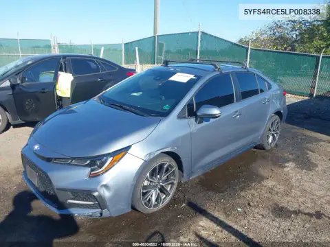 2020 Toyota Corolla Se VIN 5YFS4RCE5LP008338 фото 3