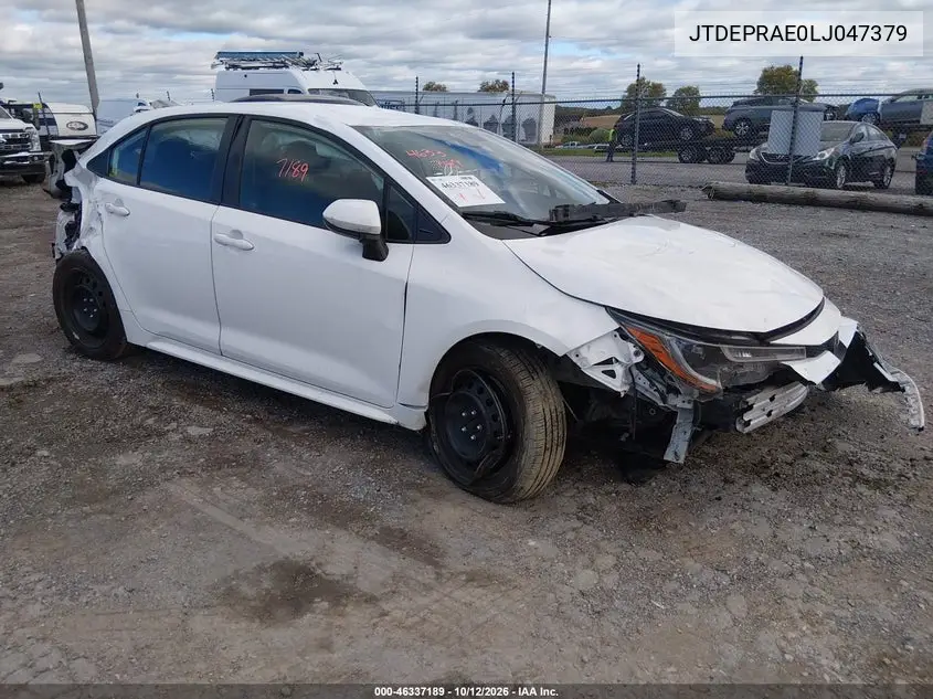 2020 Toyota Corolla Le VIN JTDEPRAE0LJ047379 фото 2